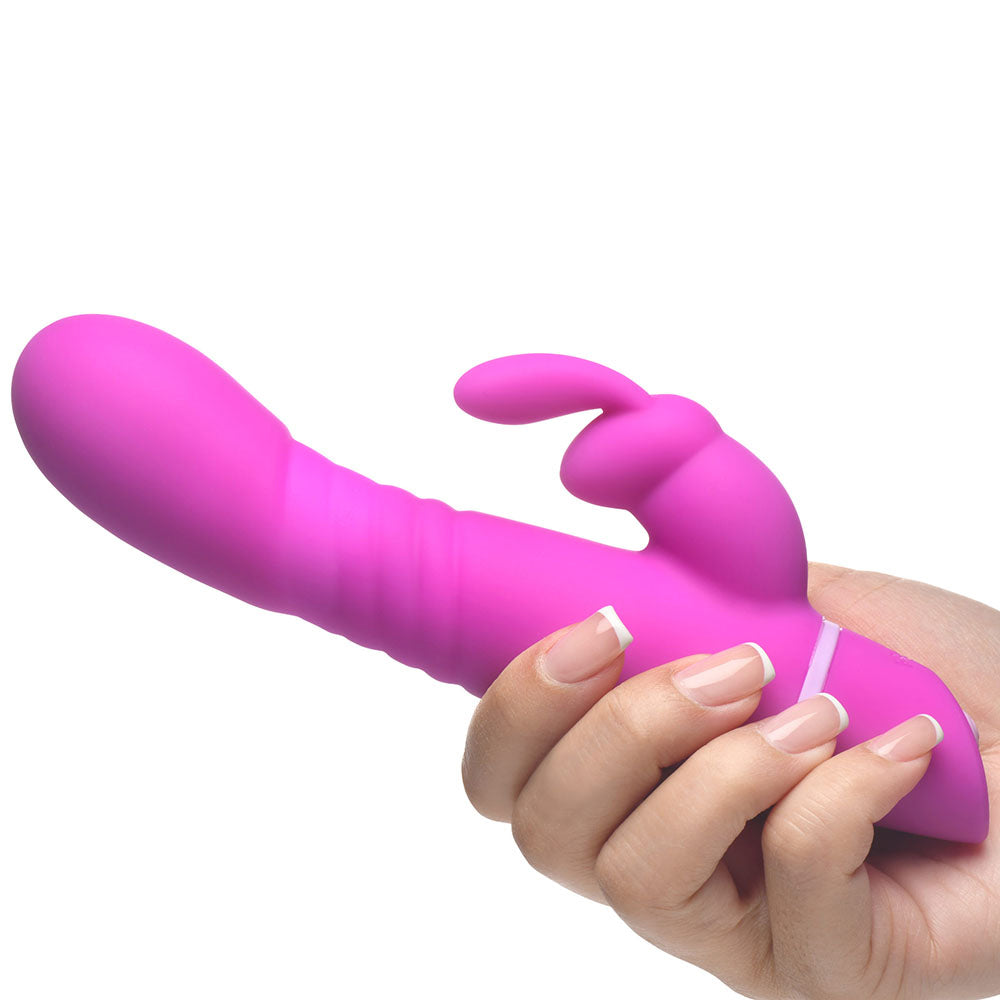 Bang! Thrusting Silicone Rabbit Vibrator Purple