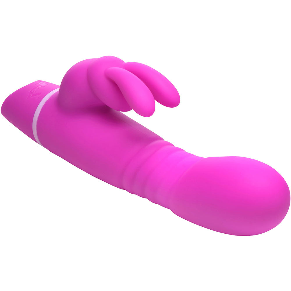 Bang! Thrusting Silicone Rabbit Vibrator Purple