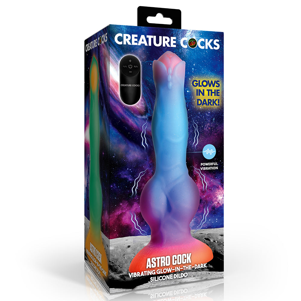 Creature Cocks Astro Cock Vibrating Glow-In-The-Dark Silicone Dildo
