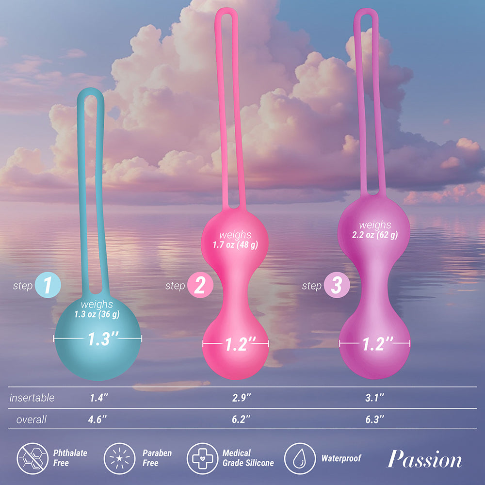 Passion Silicone Weighted Kegel Ball Set