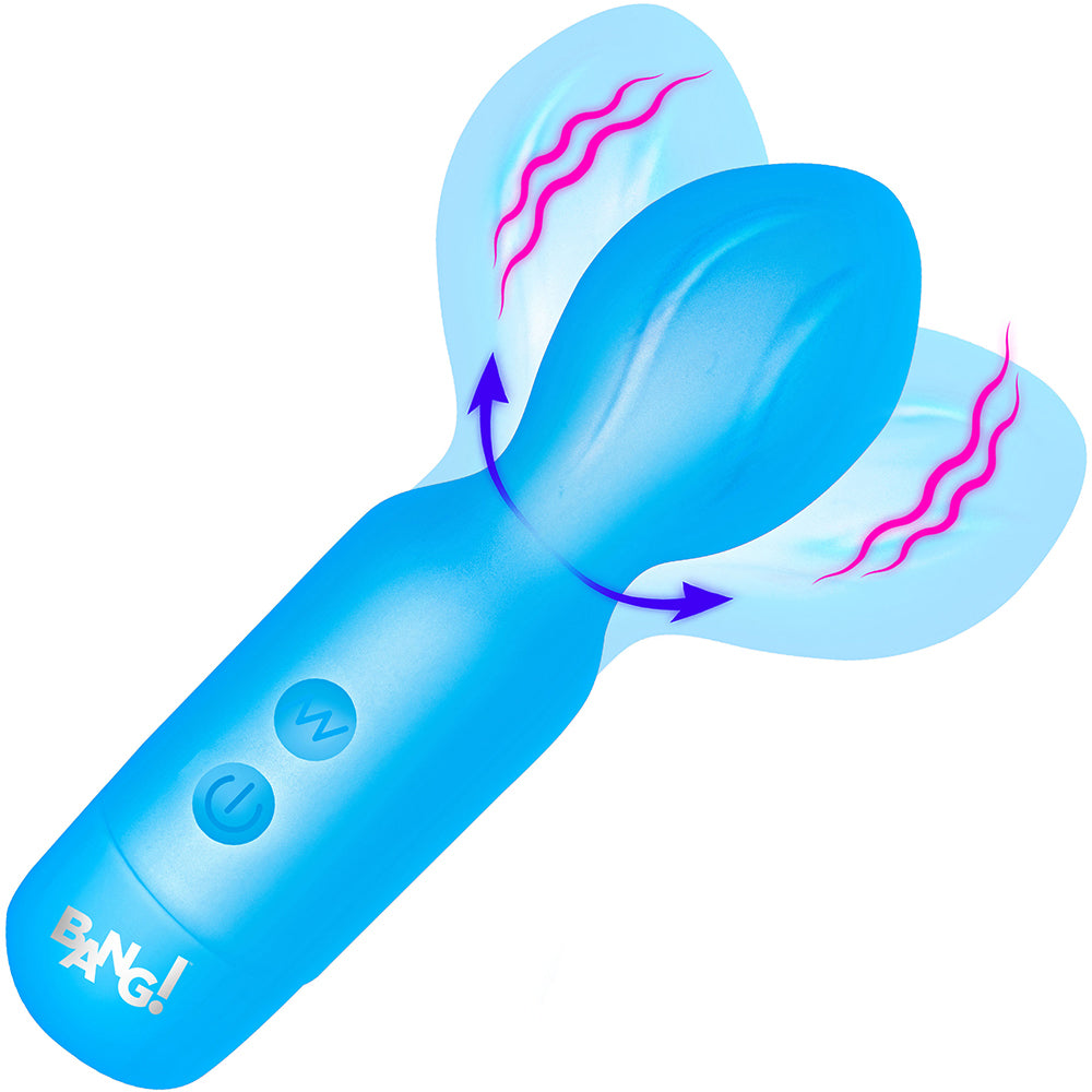 Bang! 18X Vibrating Silicone Mini Wand Blue