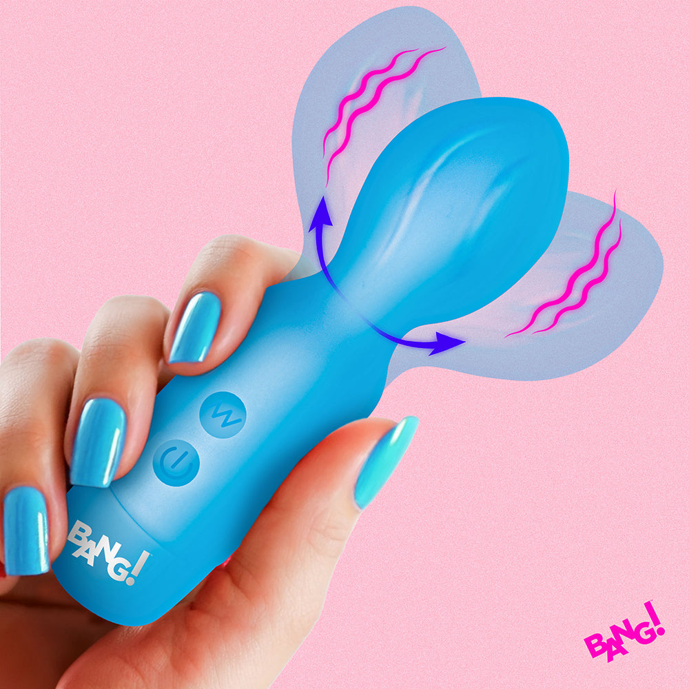 Bang! 18X Vibrating Silicone Mini Wand Blue