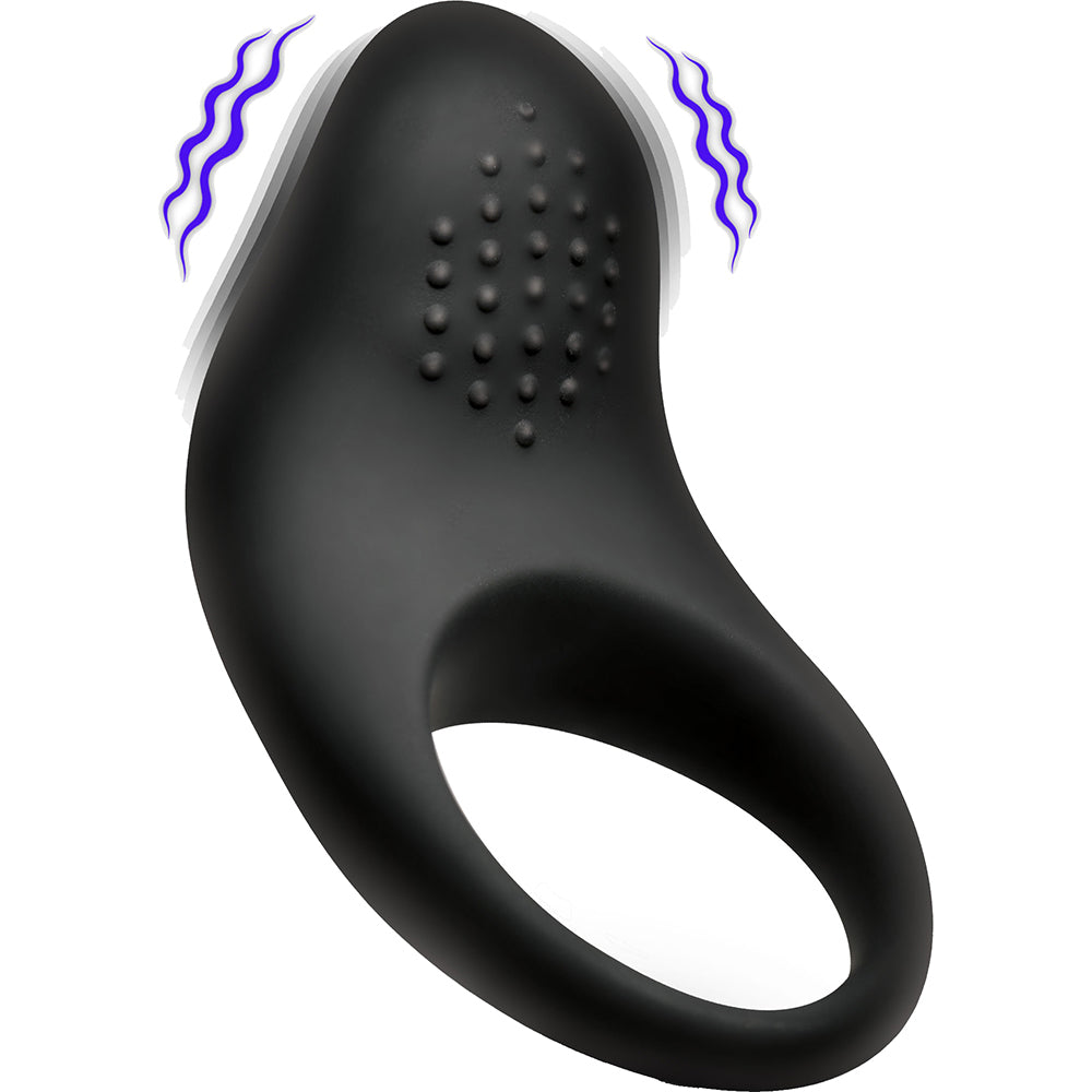 Bang! Vibrating Silicone Cock Ring Black