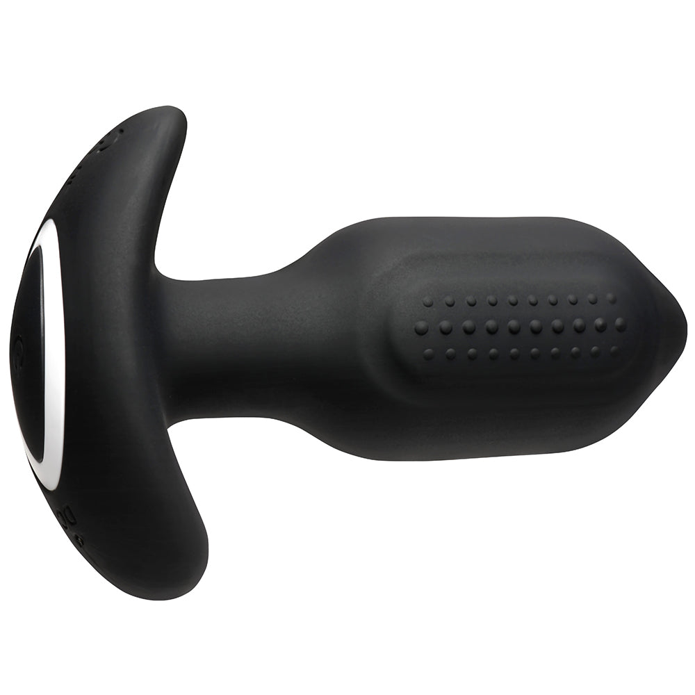 Bang! Bumpy Vibrating Silicone Butt Plug Black