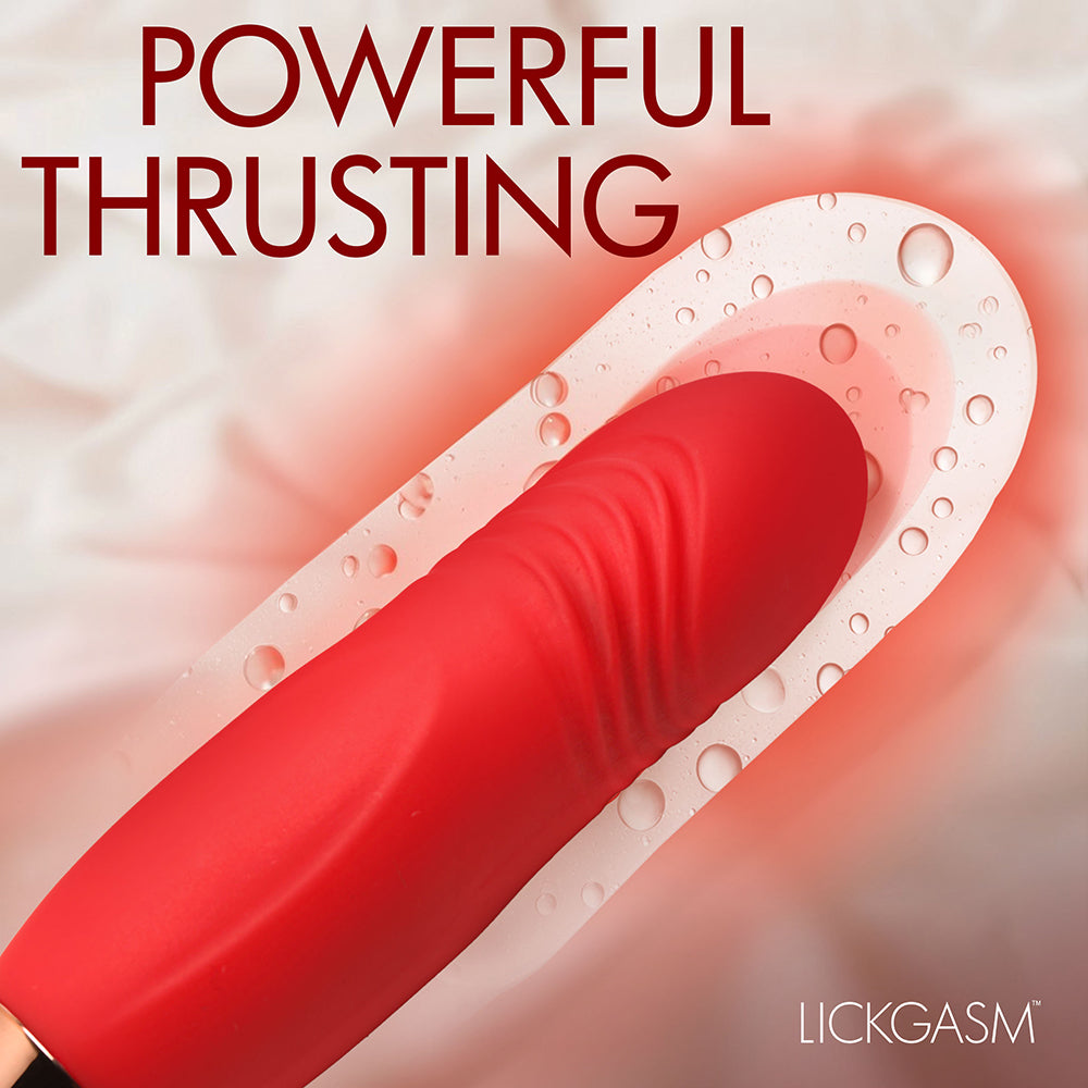 Lickgasm Bliss Kiss Kissing Clitoral Stimulator W/ Thrusting Vibrator