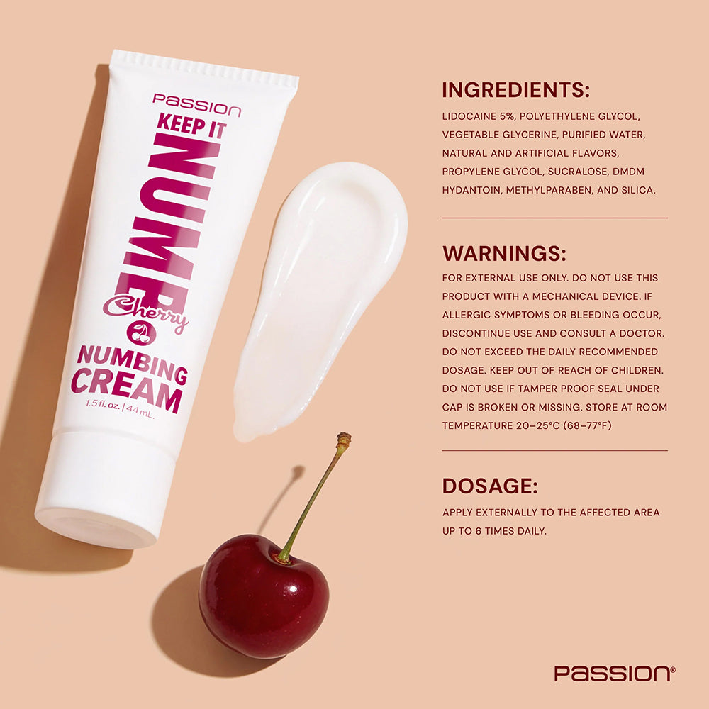 Passion Keep It Numb Numbing Cream 1.5 oz. Cherry