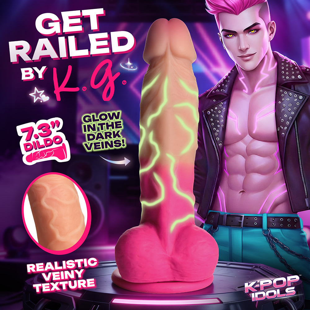 K-Pop Idols K.G. Silicone Dildo With Balls
