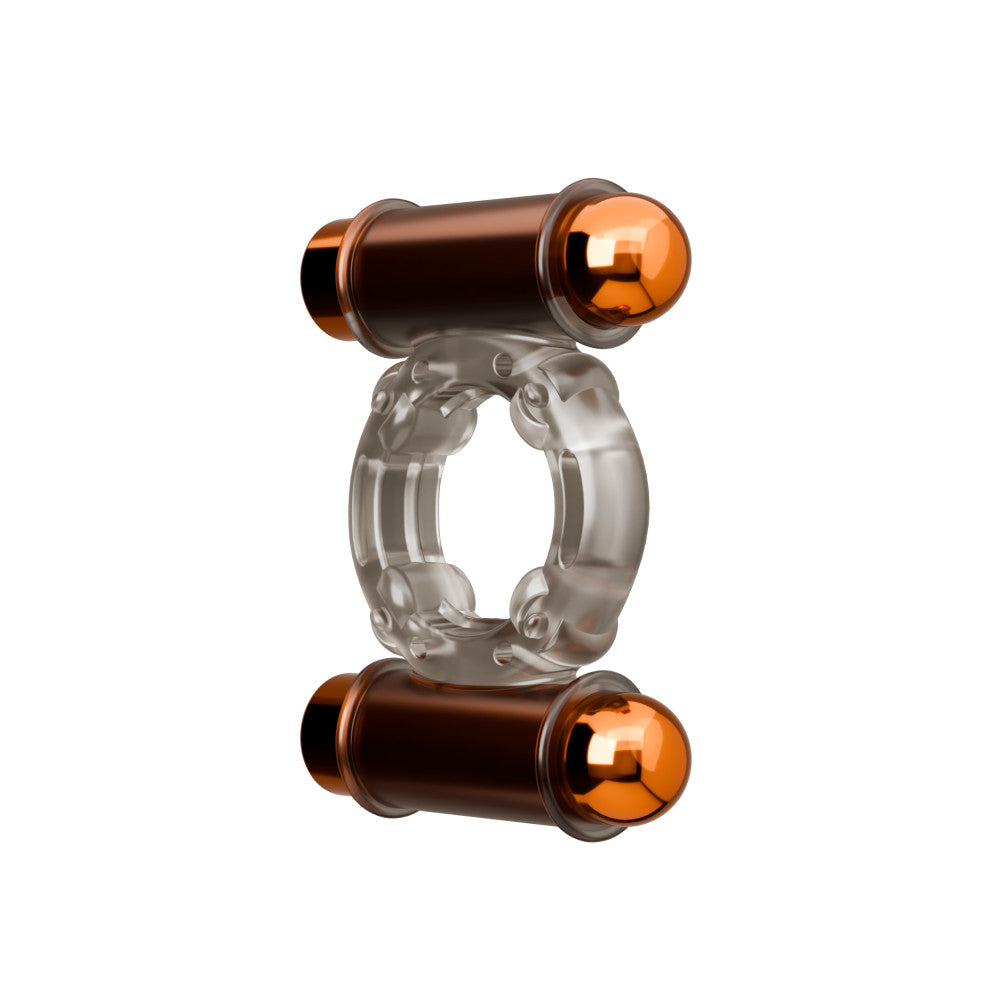Stay Hard Vibrating Nubby Cock Ring Set With Sleeve And 2 Bullets