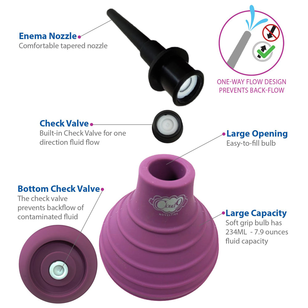 Cloud 9 Health & Wellness Premium Silicone Enema Douche