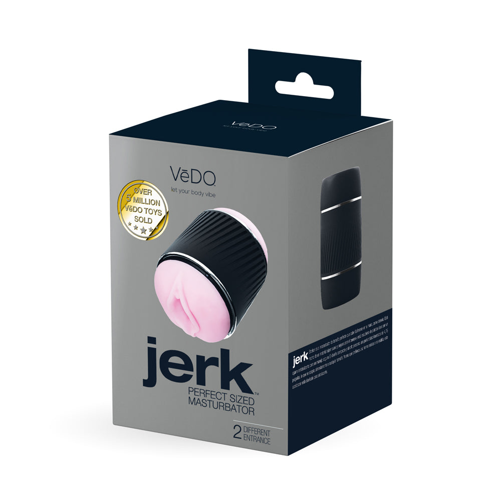 Jerk Masturbation Sleeve Black With Pink Sleeve