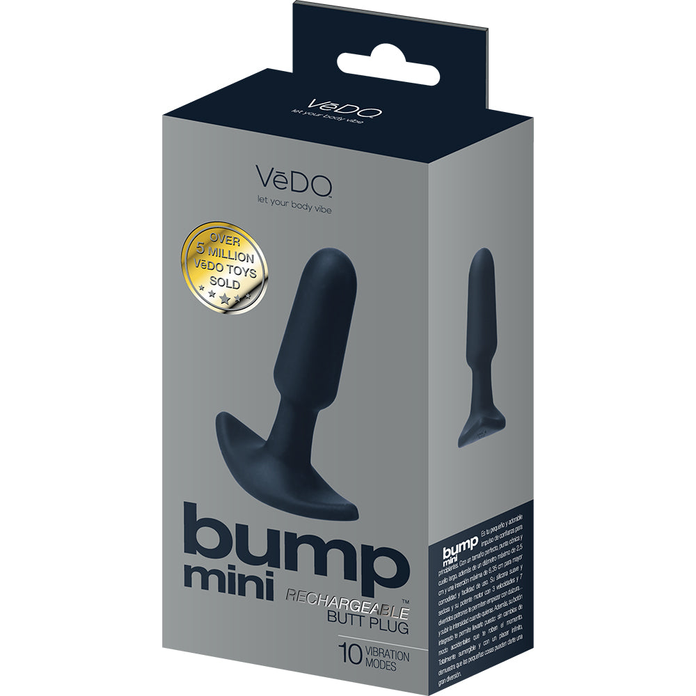 Vedo Bump Mini Rechargeable Butt Plug Black