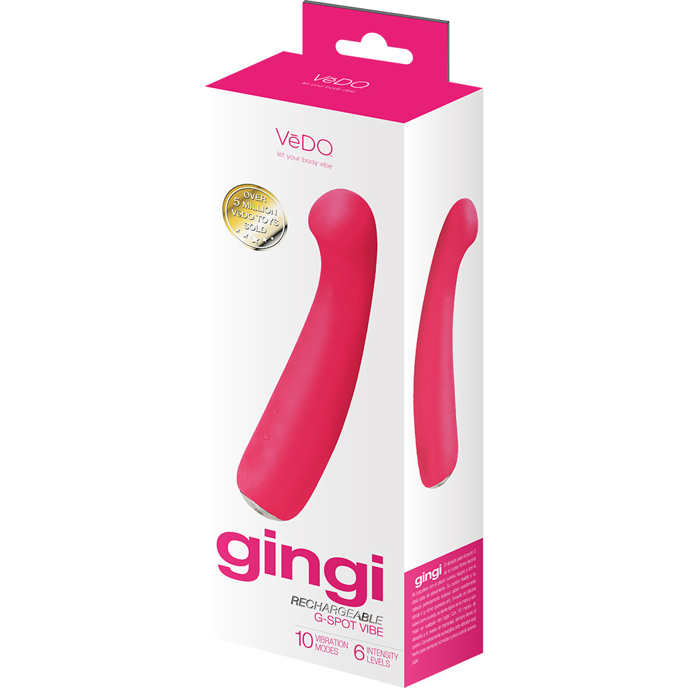Vedo Gingi Rechargeable G-Spot Vibe Pink