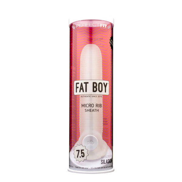 Fat Boy Micro Ribbed Sheath 7.5" Clear