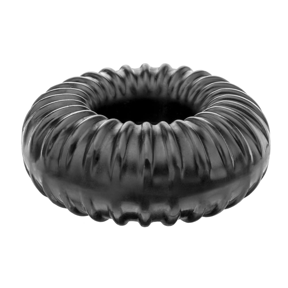 RIBBED RING - BLACK