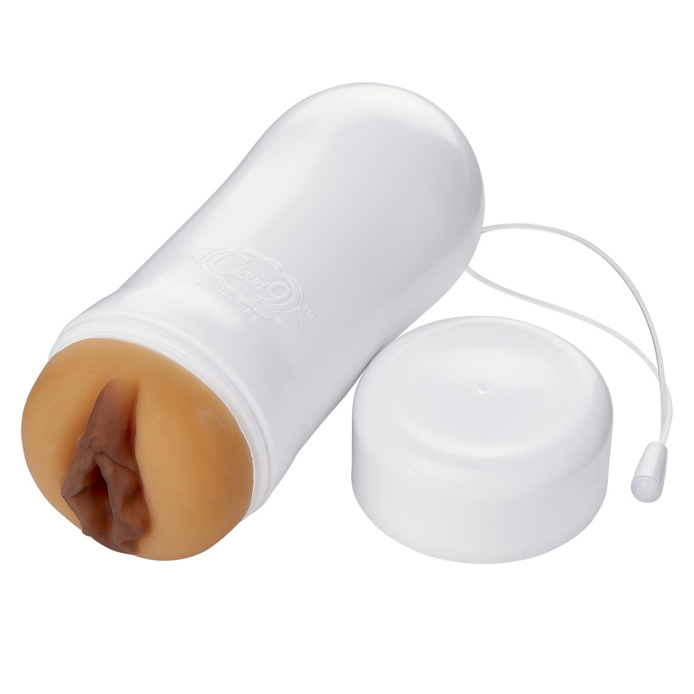 Pleasure Pussy Pocket Stroker Water Activated Tan