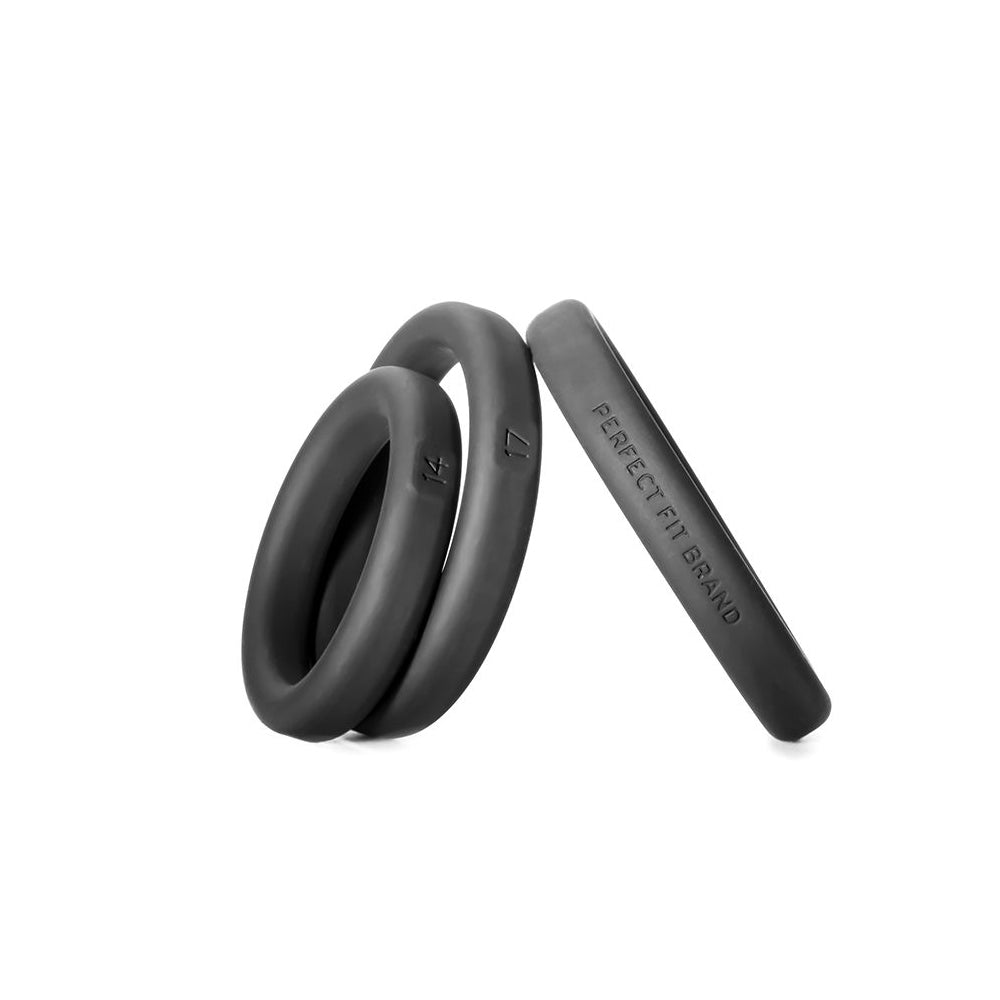 Xact-Fit Silicone Rings #14, #17, #20 Mixed Black