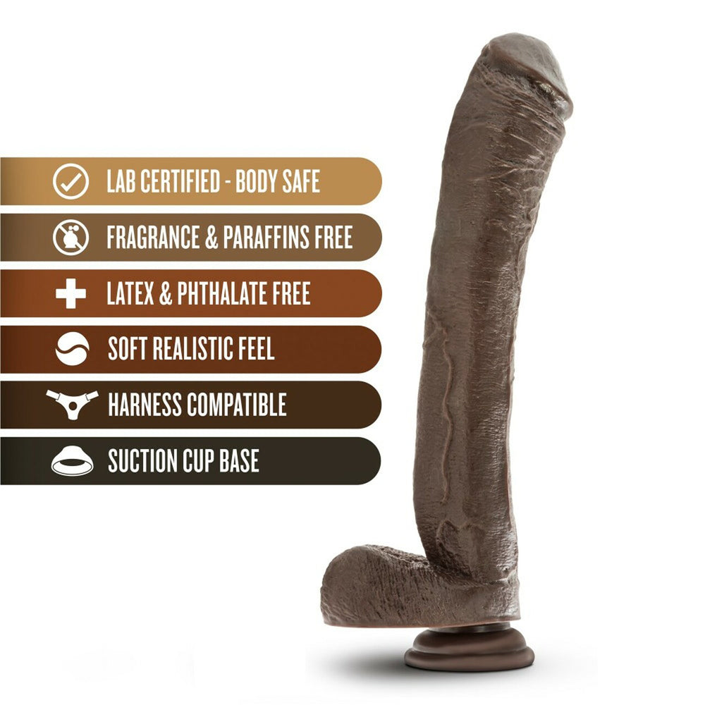 Dr. Skin Mr. Ed 13" Dildo With Suction Cup Chocolate