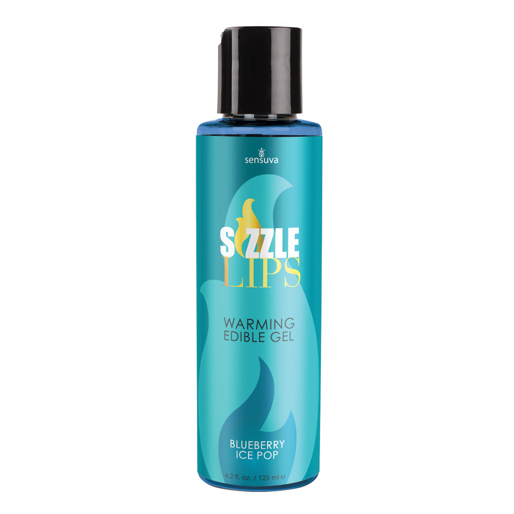 Sizzle Lips Blueberry Ice Pop Warming Gel 4.2 oz. Bottle