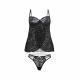 Midnight Garden Tulip Babydoll & Thong Panty