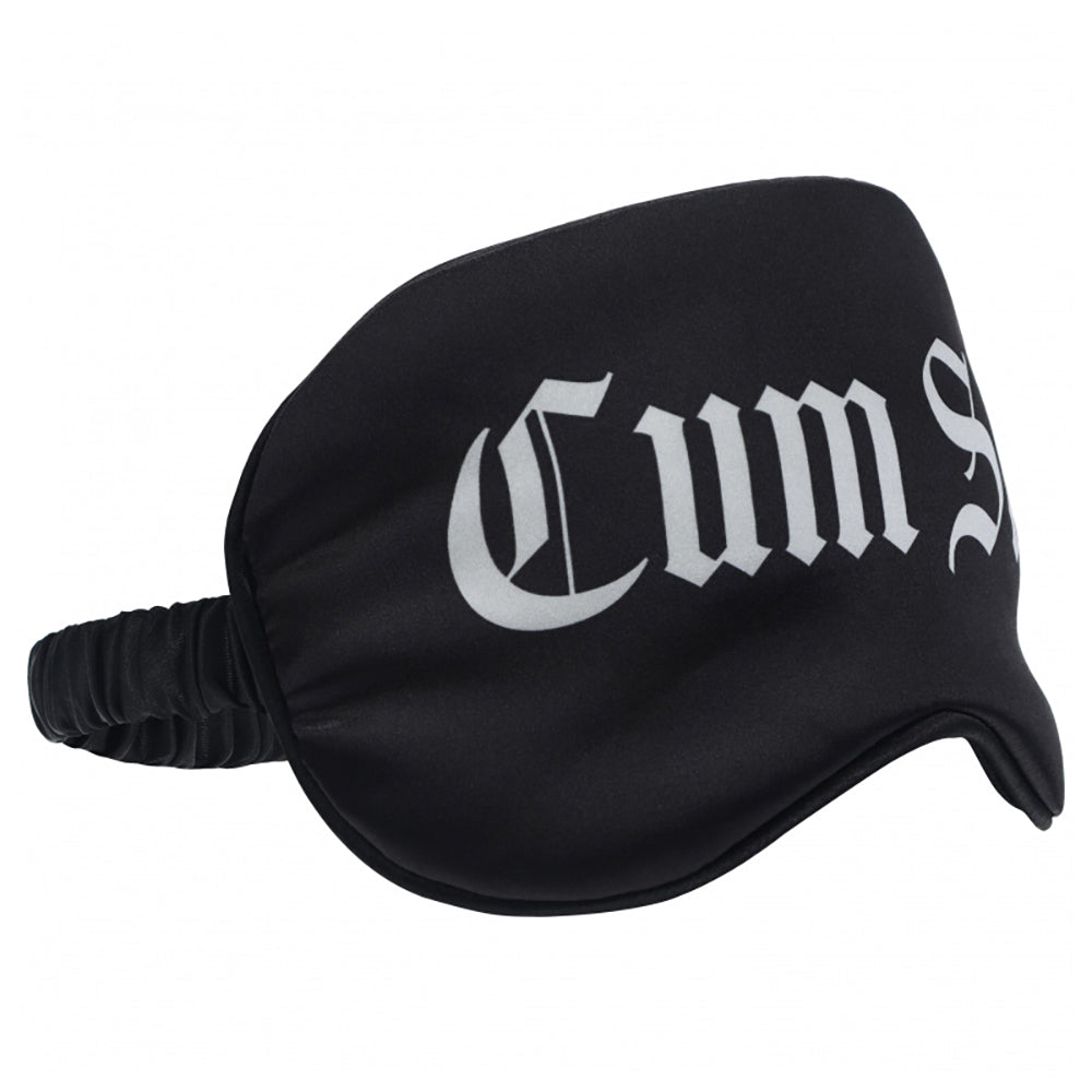 Ouch! Cum Slut Printed Mask Satin Black