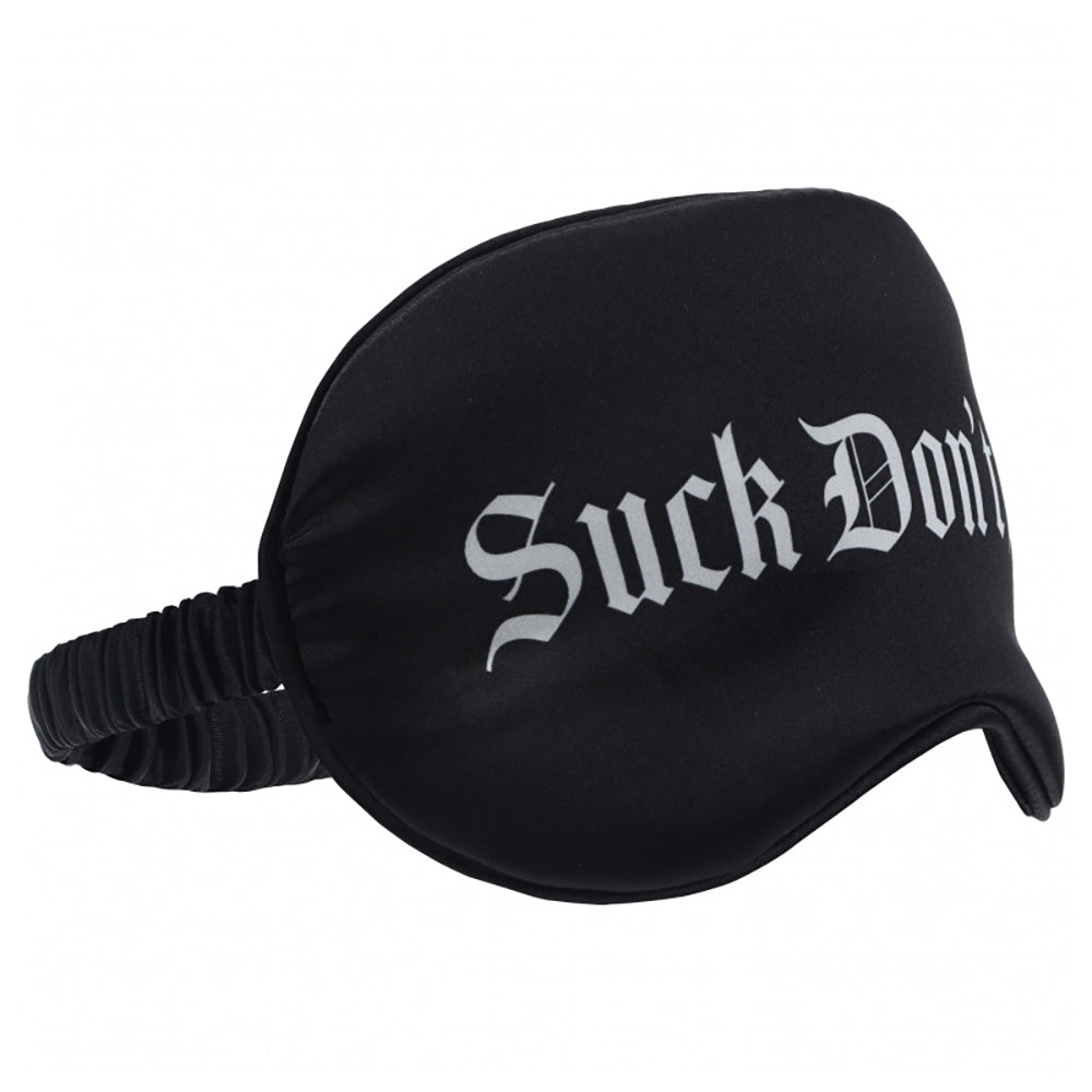 Ouch! Suck Don't Bite Printed Mask Satin Black