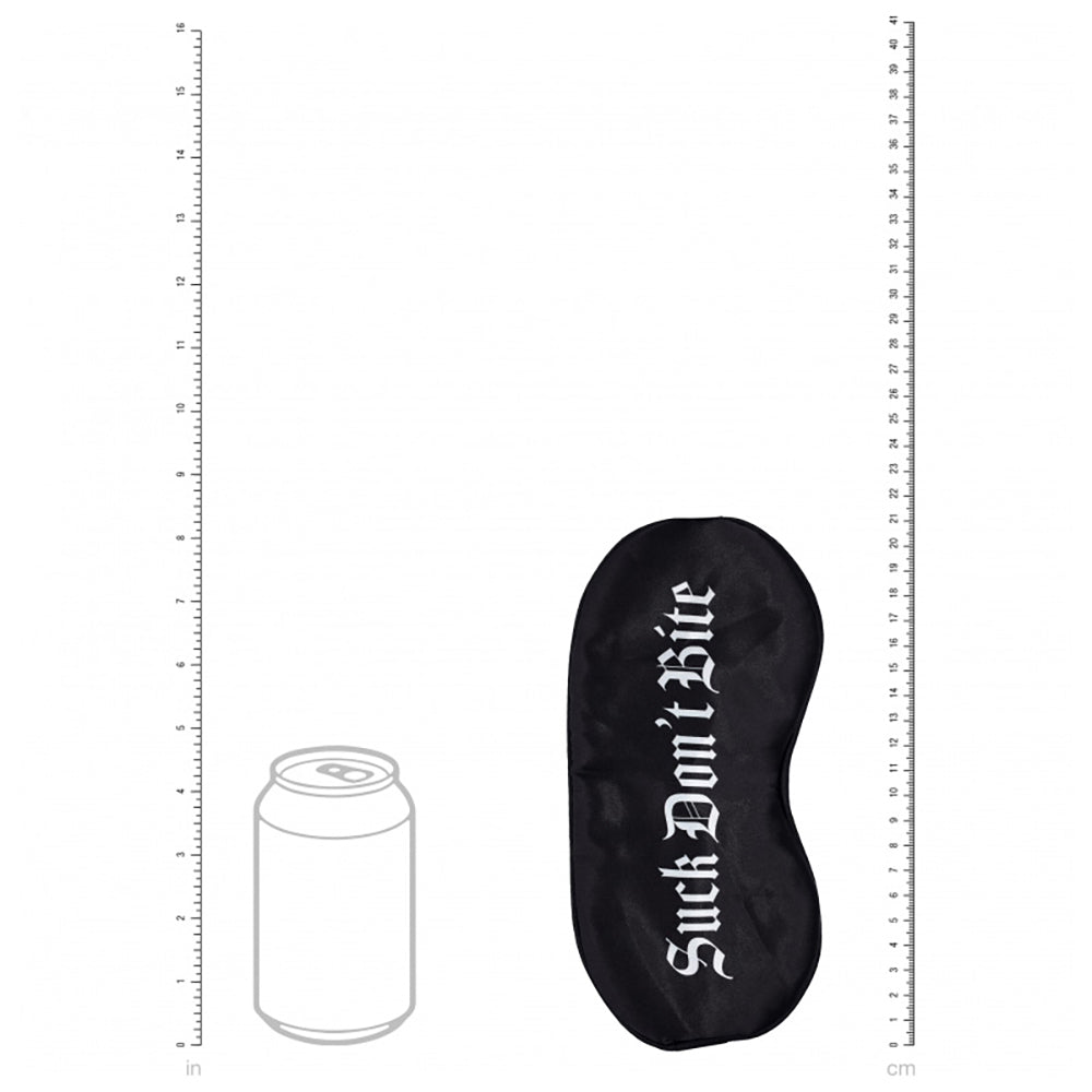 Ouch! Suck Don't Bite Printed Mask Satin Black
