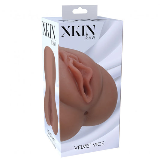 Xkin Raw Velvet Vice TPE Large Masturbator 335G Brown
