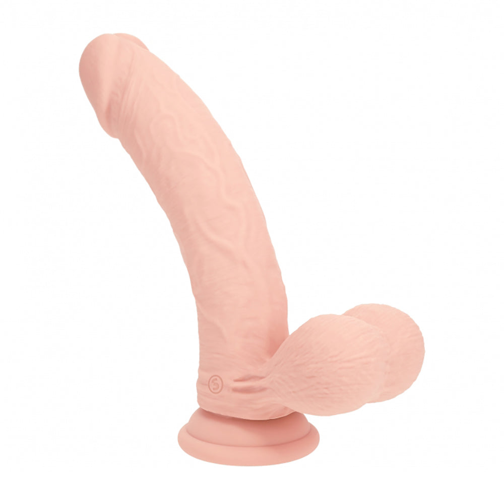 Realrock Rechargeable Dual Layered Vibrating Curved Weighted Balls 7" Flesh