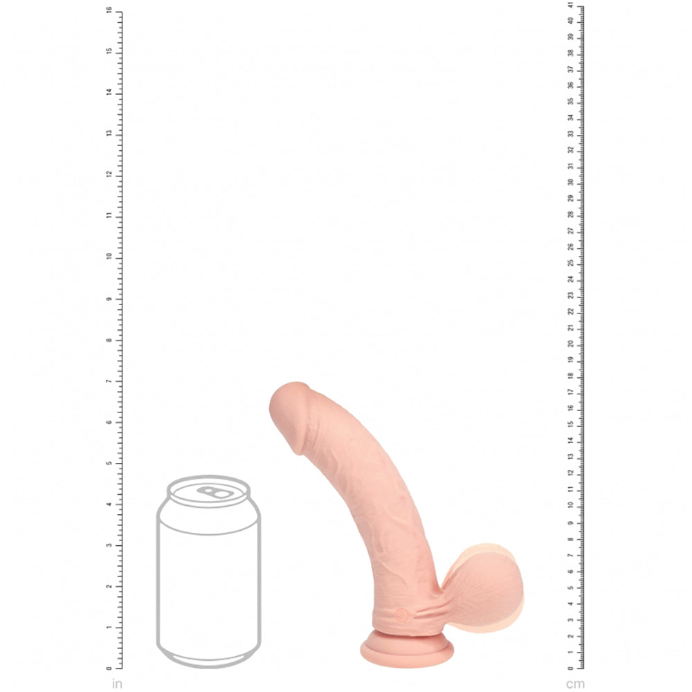 Realrock Rechargeable Dual Layered Vibrating Curved Weighted Balls 7" Flesh
