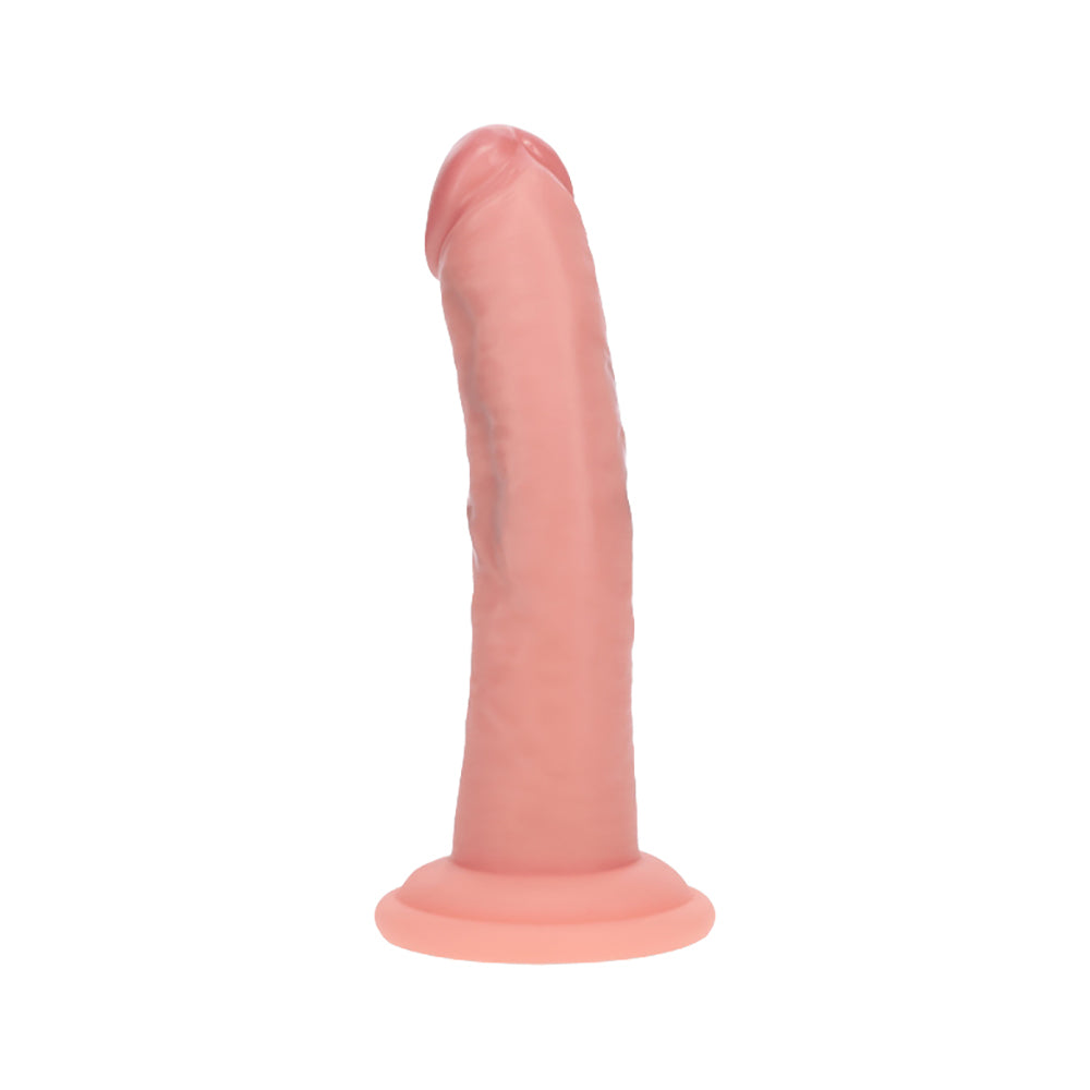 Realrock Dual Layered Curved Realistic Dildo 6" Flesh