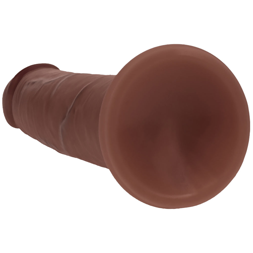 Realrock Dual Layered Realistic Sliding Skin Dildo 6" Brown