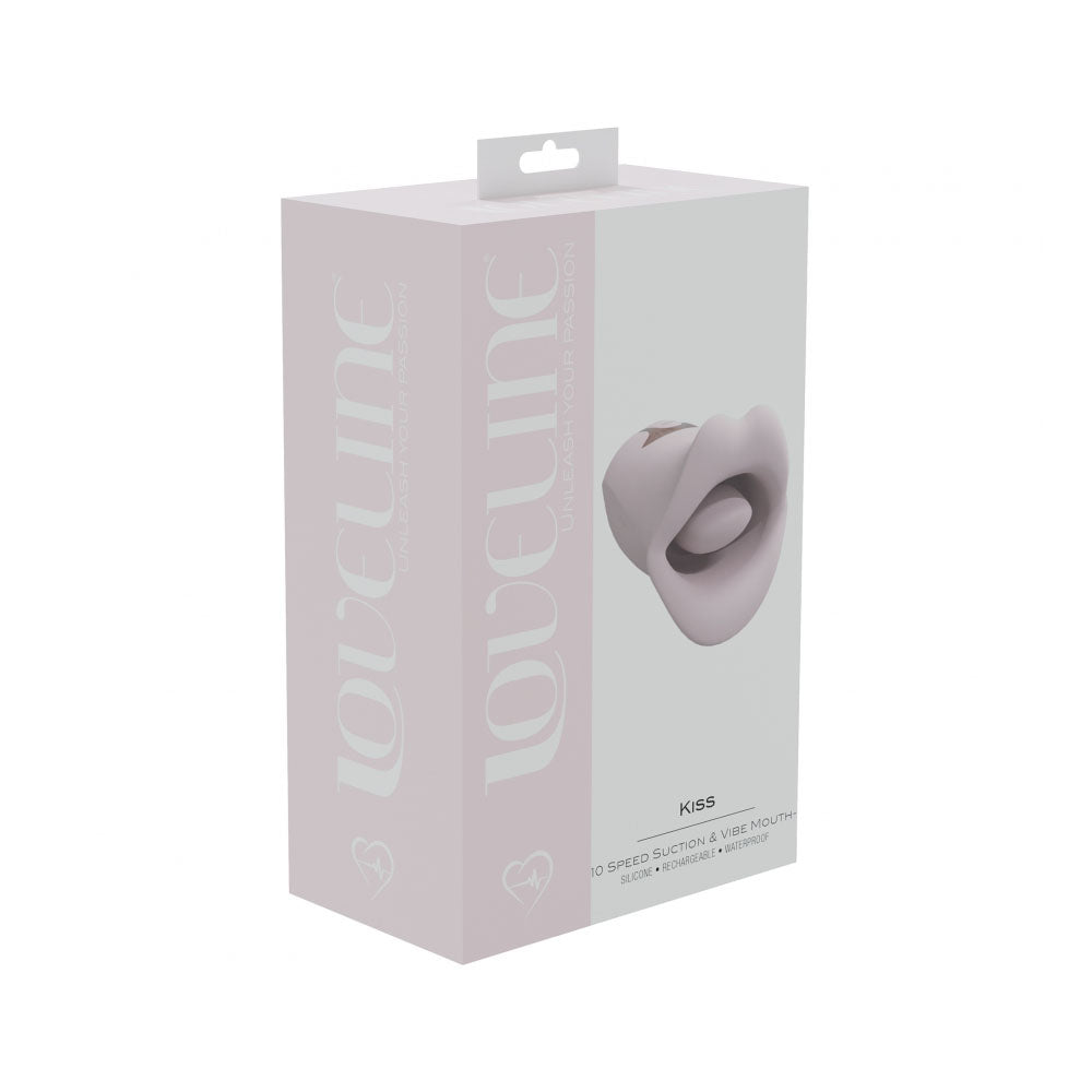 Kiss 10 Speed Suction & Vibrating Mouth Silicone Rechargeable Waterproof Pink