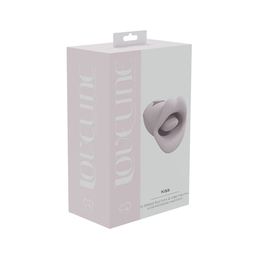 Kiss 10 Speed Suction & Vibrating Mouth Silicone Rechargeable Waterproof Pink