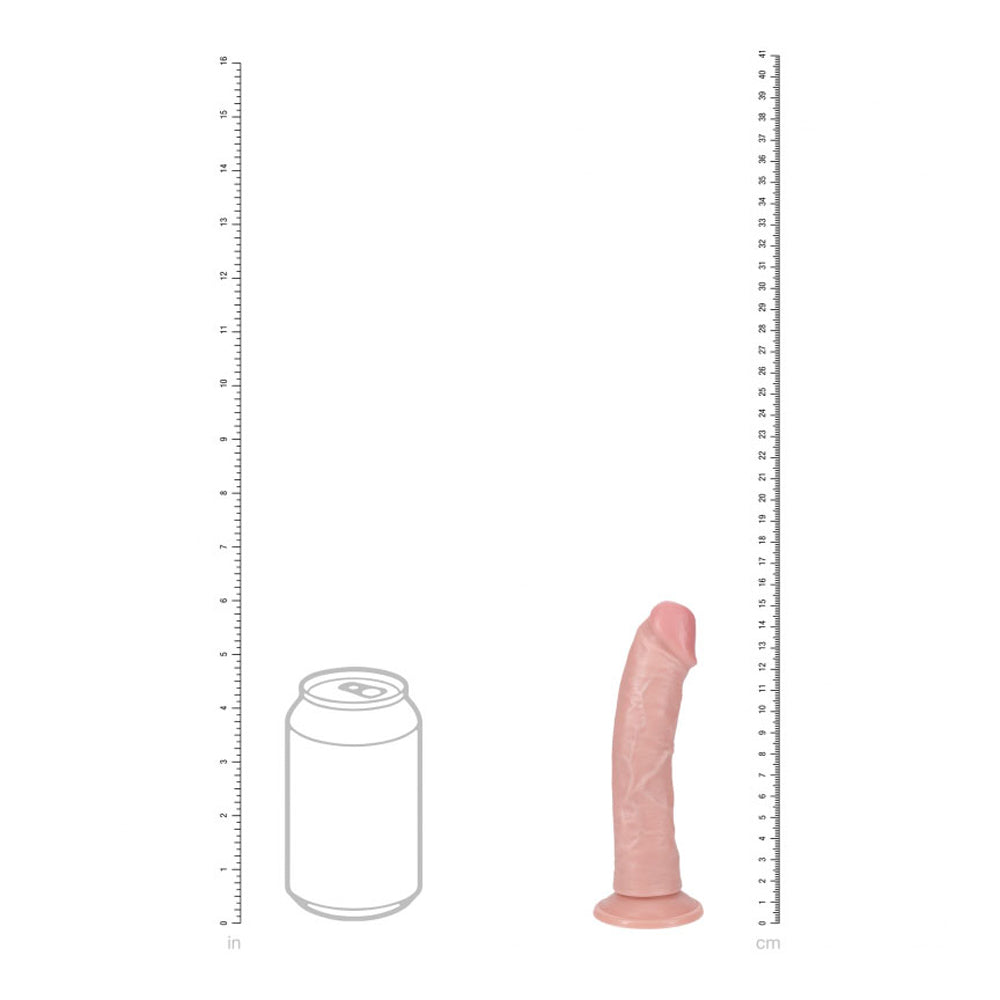 Realrock 6" Vibrating Cock Regular Curved Flesh