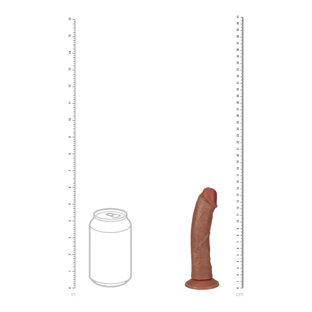 6" Vibrating Cock Regular Curved Tan