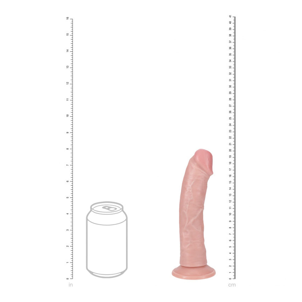 Realrock 8" Vibrating Cock Regular Curved Flesh