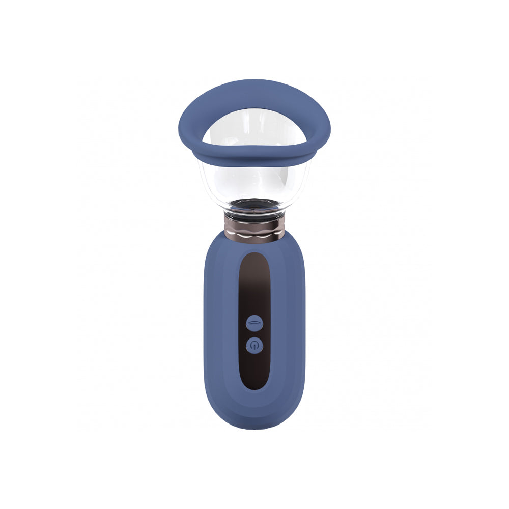 Pumped Dazzling Automatic 5-Speed Silicone Rechargeable Vulva, Clitoral, Nipple & Breast Pump Blue
