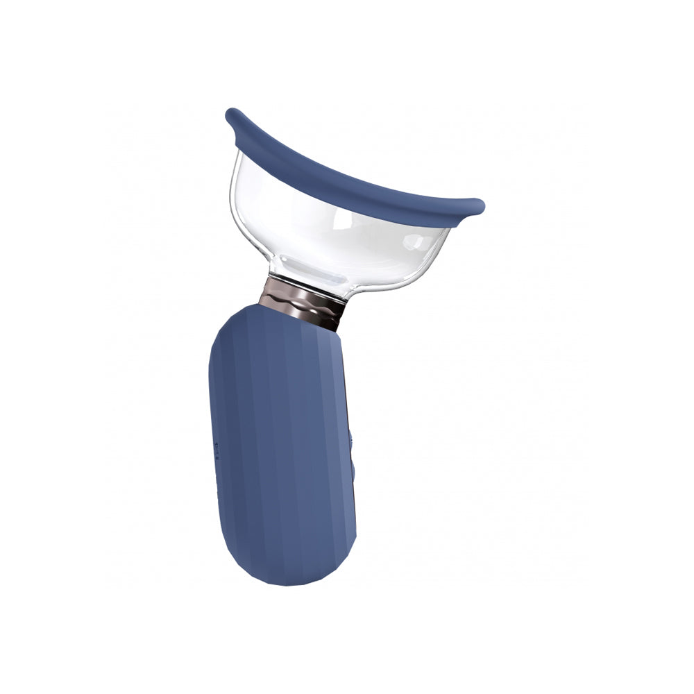 Pumped Dazzling Automatic 5-Speed Silicone Rechargeable Vulva, Clitoral, Nipple & Breast Pump Blue