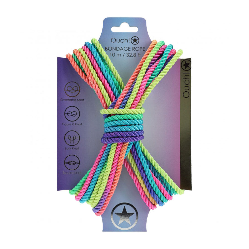Ouch! Bondage Rope 10M Nylon Bright