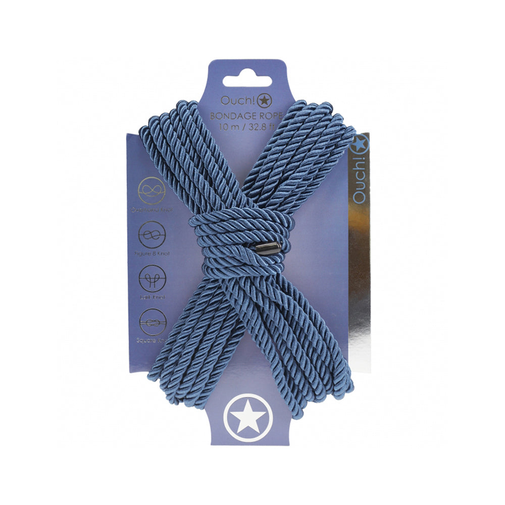 Ouch! Bondage Rope 10 Meter Nylon Navy Blue