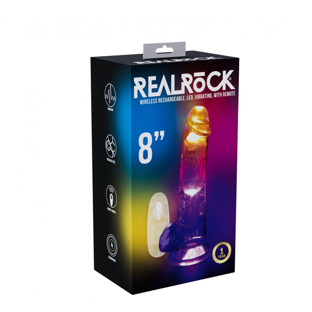 Realrock Led Vibrating Dildo With Balls