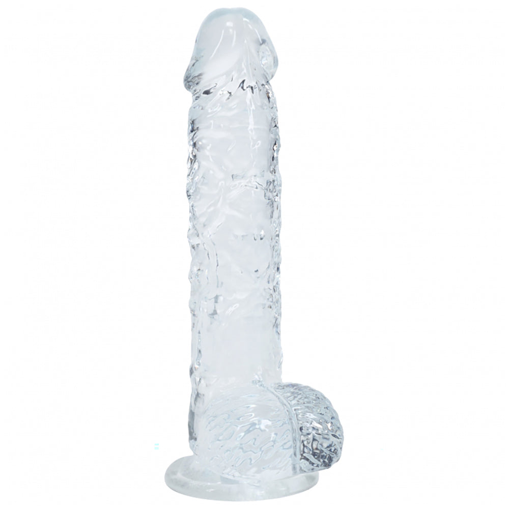 Realrock Realistic Dildo With Balls 5" Transparent