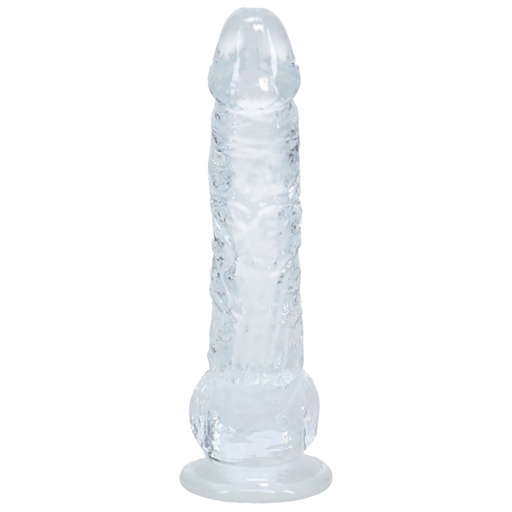 Realrock Realistic Dildo With Balls 5" Transparent