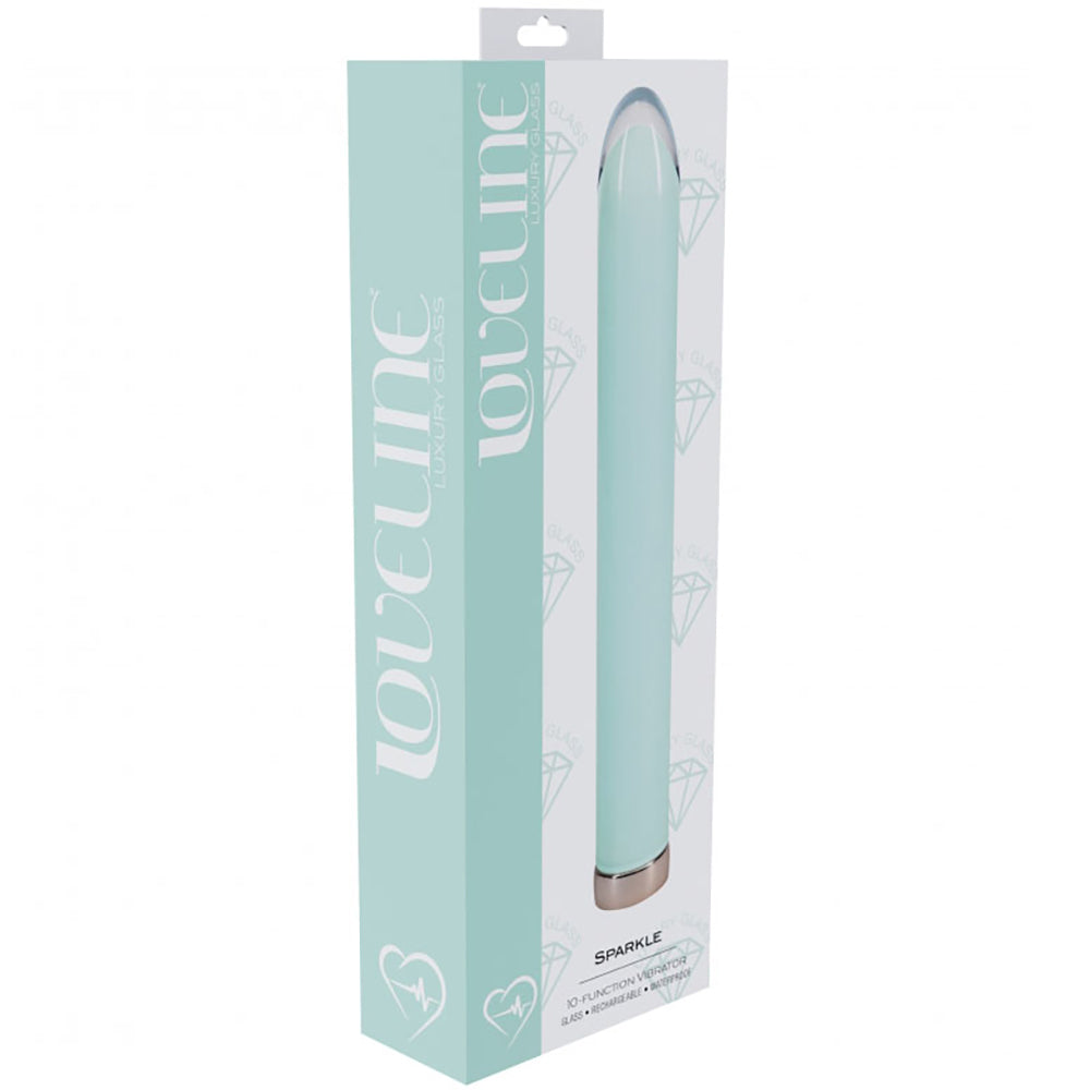 Loveline Sparkle 6.3" Glass Vibrator