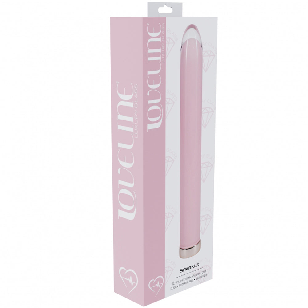 Loveline Sparkle 6.3" Glass Vibrator