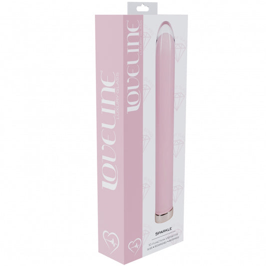 Loveline Sparkle 6.3" Glass Vibrator