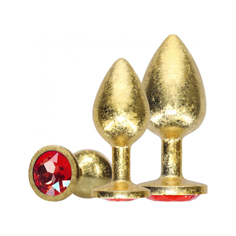 Ouch! Milan Collection Metal Anal Plug Set Gold