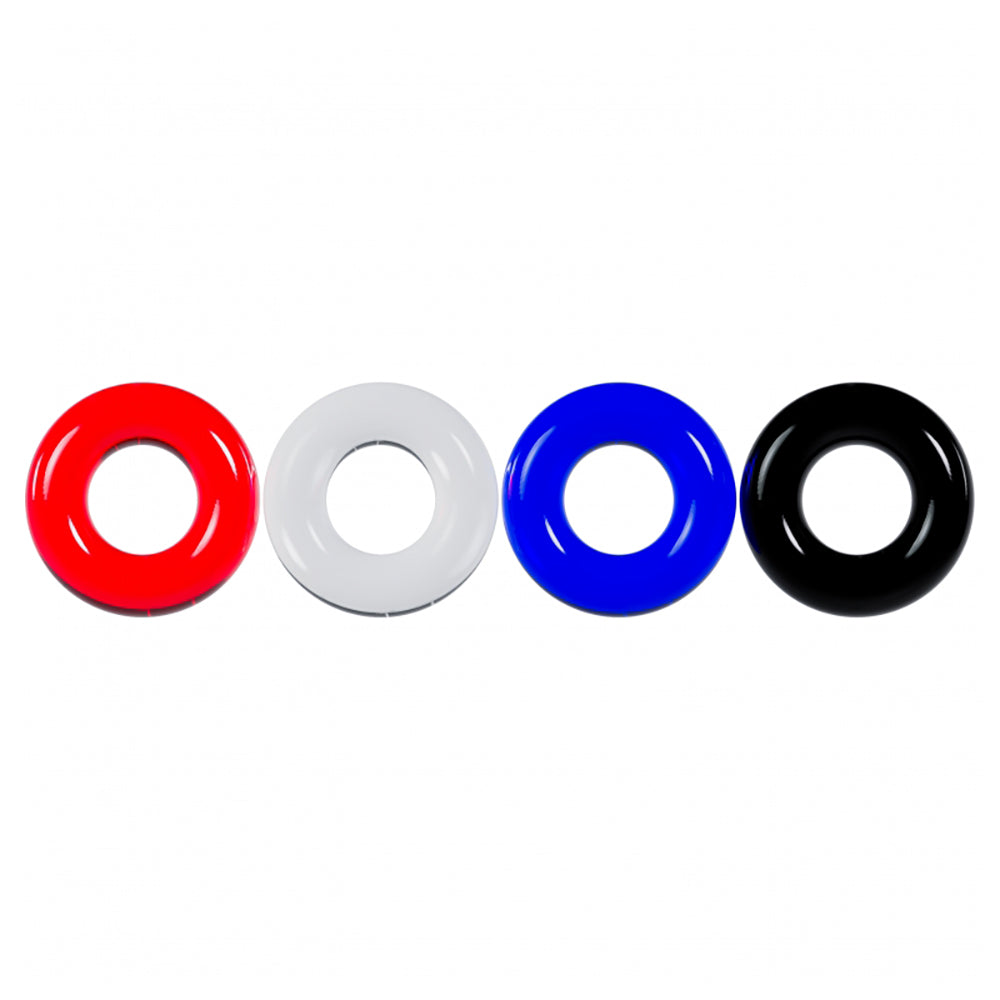 Levelz Multi-Color Cock Ring Set 4 Colors