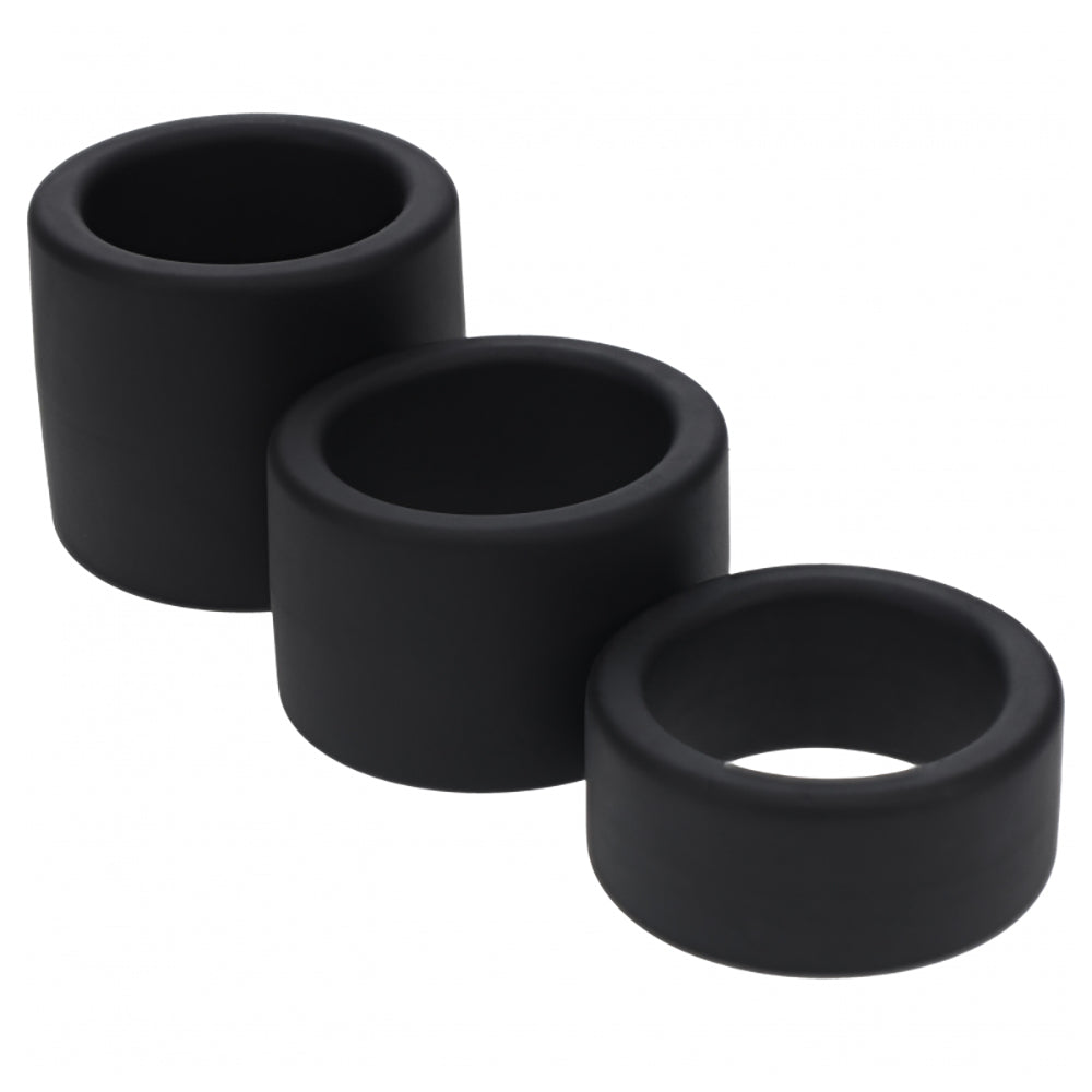 Levelz Liquid Silicone Ball Strap Set S/M/L 34mm Black