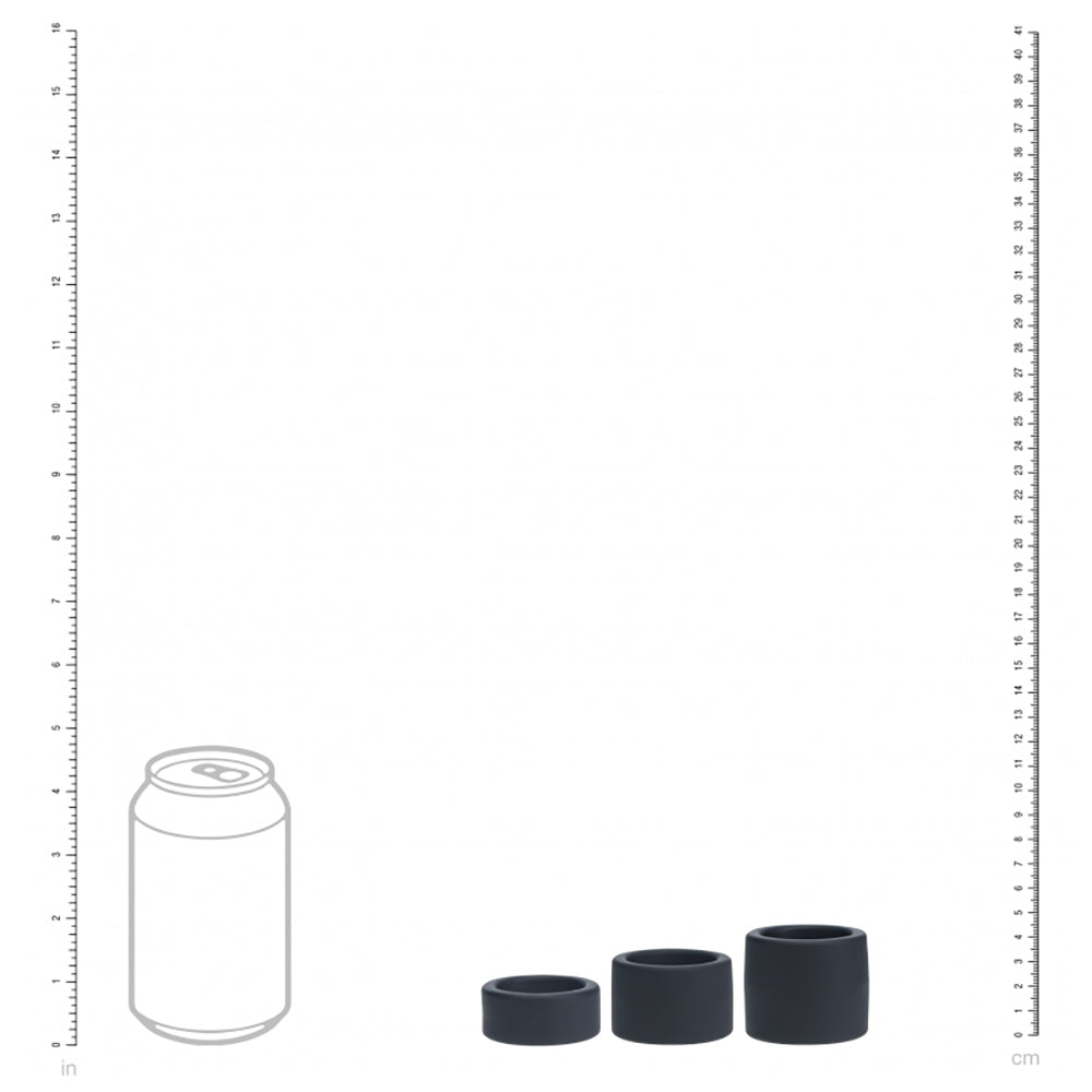 Levelz Liquid Silicone Ball Strap Set S/M/L 34mm Black